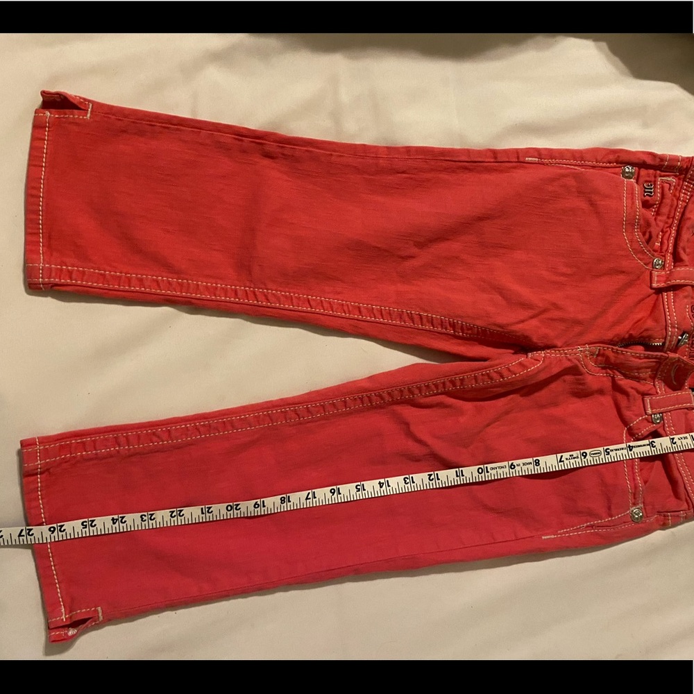 Miss Me colored denim capris.